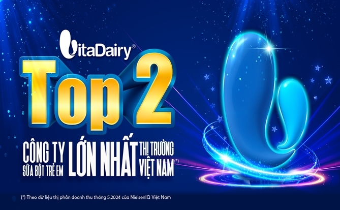 VitaDairy “bứt tốc” lên Top 2 Nhà sản xuất sữa bột trẻ em lớn nhất Việt Nam