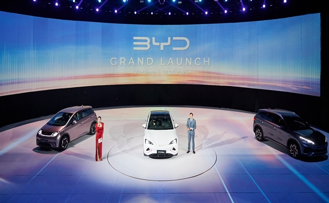 BYD công bố giá bán ở 3 mẫu xe ở Việt Nam