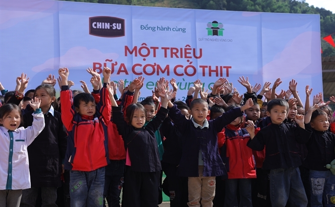 Năm thứ 2 CHIN-SU tài trợ 10 tỉ đồng cho Dự án "Một triệu bữa cơm có thịt": Chung tay vì mầm non tương lai