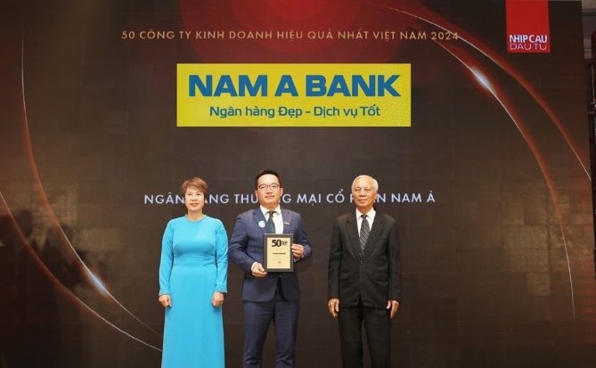 Nam A Bank - Top50 Công ty kinh doanh hiệu quả nhất Việt Nam năm 2024