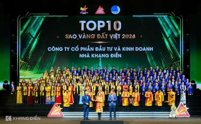 “Top10 Sao Vàng Đất Việt 2024” và hành trình phát triển của Tập đoàn Khang Điền