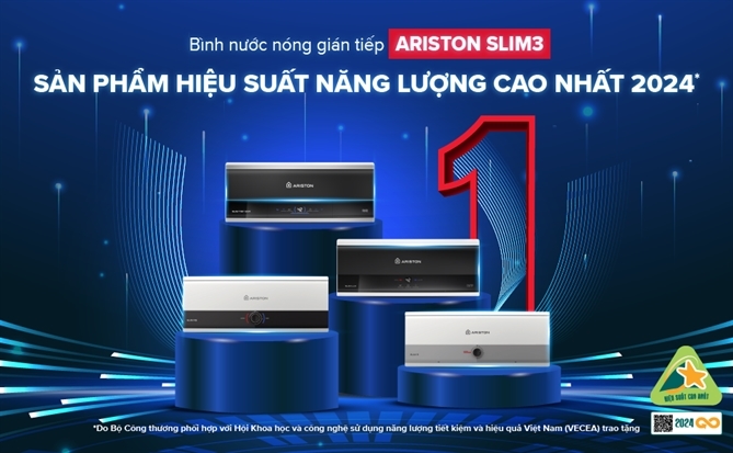 Ariston đạt giải thưởng hiệu suất năng lượng cao nhất