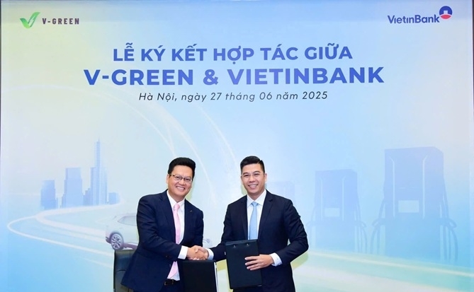 V-Green và Vietinbank ký kết hợp tác, đồng hành phát triển hạ tầng trạm sạc ô tô điện VinFast