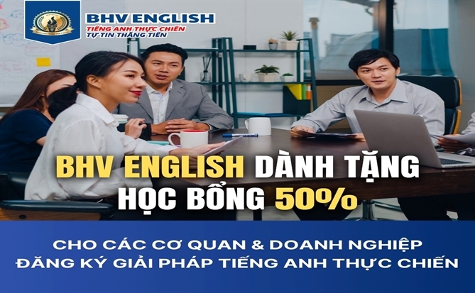 BHV English cấp học bổng tiếng Anh cho doanh nghiệp lên đến 50%