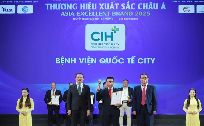 Bệnh viện Quốc tế City vinh dự đạt giải “Top 10 thương hiệu xuất sắc châu Á 2025”