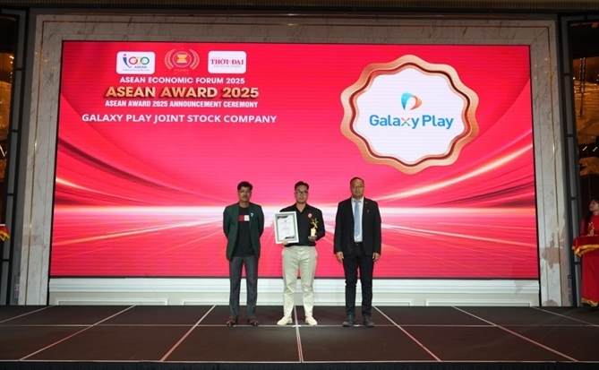 Galaxy Play được vinh danh Top 10 Thương hiệu Nổi tiếng ASEAN 2025 tại Singapore