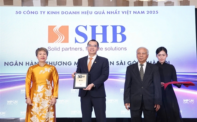 SHB khẳng định vị thế với Top 50 công ty kinh doanh hiệu quả và Top 10 doanh nghiệp tư nhân lợi nhuận tốt nhất Việt Nam 2025