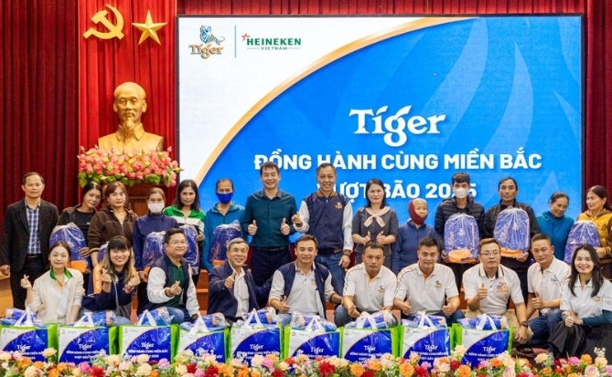 Tiger đồng hành cùng bà con khắc phục hậu quả sau bão lũ