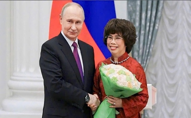 Tổng thống Nga Vladimir Putin trao Huân chương Hữu nghị cho bà Thái Hương