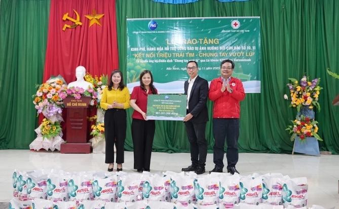 P&G Việt Nam chung tay hỗ trợ cộng đồng phục hồi sau bão lũ