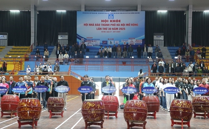 Khai mạc Hội khỏe Hội Nhà báo Hà Nội lần thứ 30: Sôi nổi tinh thần thể thao của người làm báo Thủ đô