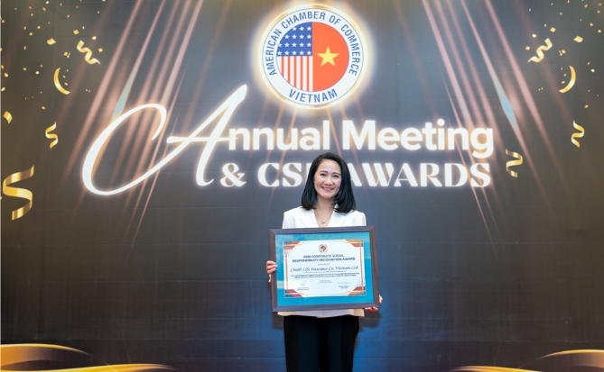 Cam kết “Vì một thế giới tốt đẹp hơn” của Chubb Life Việt Nam được ghi nhận tại AmCham CSR 2025