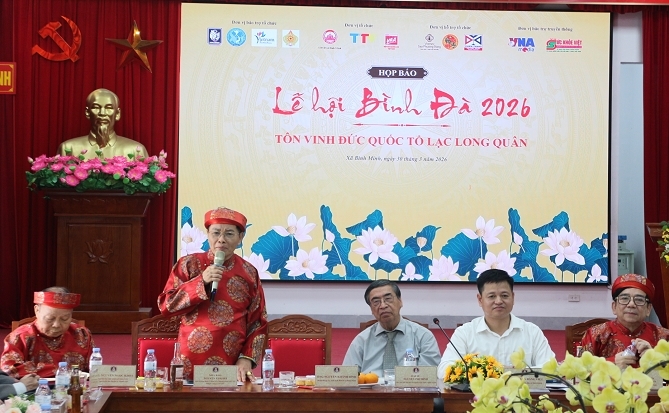Họp báo công bố Lễ hội Bình Đà 2026 - Tôn vinh Đức Quốc tổ Lạc Long Quân