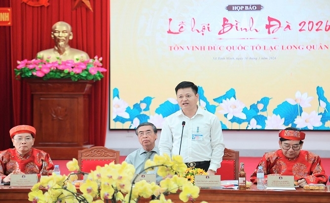 Họp báo công bố Lễ hội Bình Đà 2026 - Tôn vinh Đức Quốc tổ Lạc Long Quân