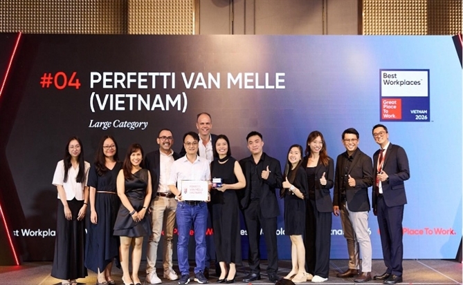 Perfetti Van Melle Việt Nam ghi danh Top 4 nơi làm việc xuất sắc hàng đầu Việt Nam 2026