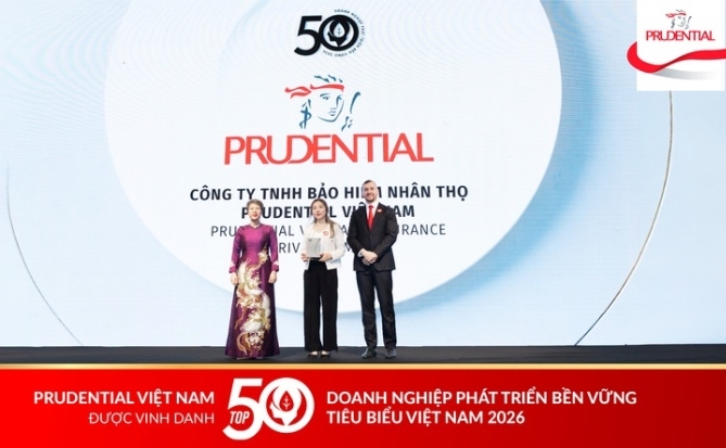 Prudential Việt Nam được vinh danh tại Top 50 Doanh nghiệp Phát triển Bền vững 2026