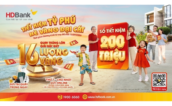 Hàng chục khách hàng HDBank trúng thưởng sổ tiết kiệm “trăm triệu” và chuyến du lịch Hàn Quốc hấp dẫn