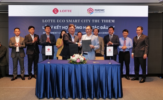 Lotte và Phát Đạt ký kết hợp tác đầu tư dự án Lotte Eco Smart City Thu Thiem