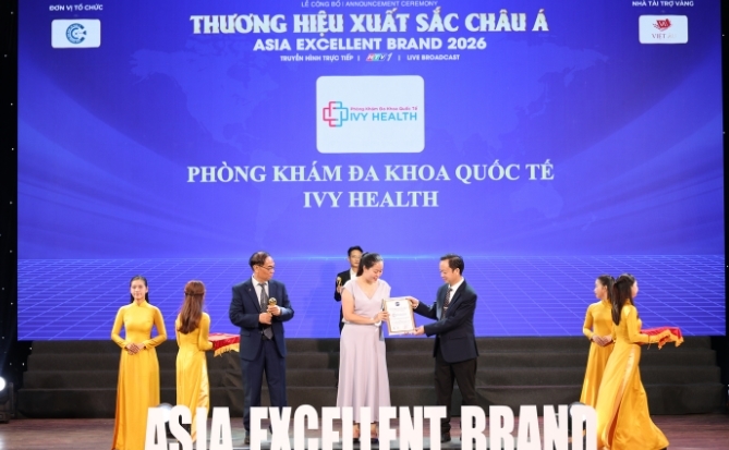 Phòng khám Đa khoa Quốc tế Ivy Health 3 năm liên tiếp được vinh danh thương hiệu xuất sắc châu Á