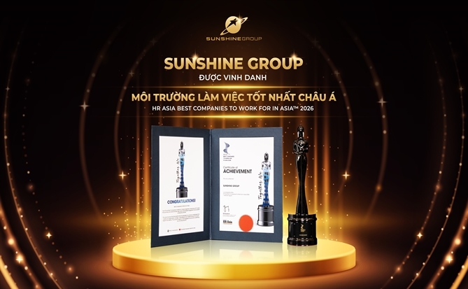 Sunshine Group ghi dấu ấn tại HR Asia Awards 2026 với danh hiệu 