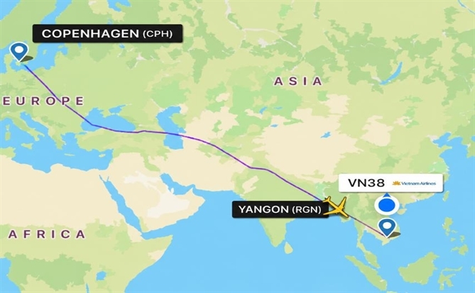 Vietnam Airlines chuyển hướng hạ cánh tại Myanmar cấp cứu sản phụ sinh con trên máy bay