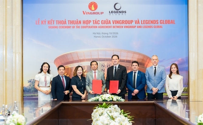 Vingroup và Legends Global công bố quan hệ đối tác chiến lược về Sân vận động VinFast - Trống Đồng